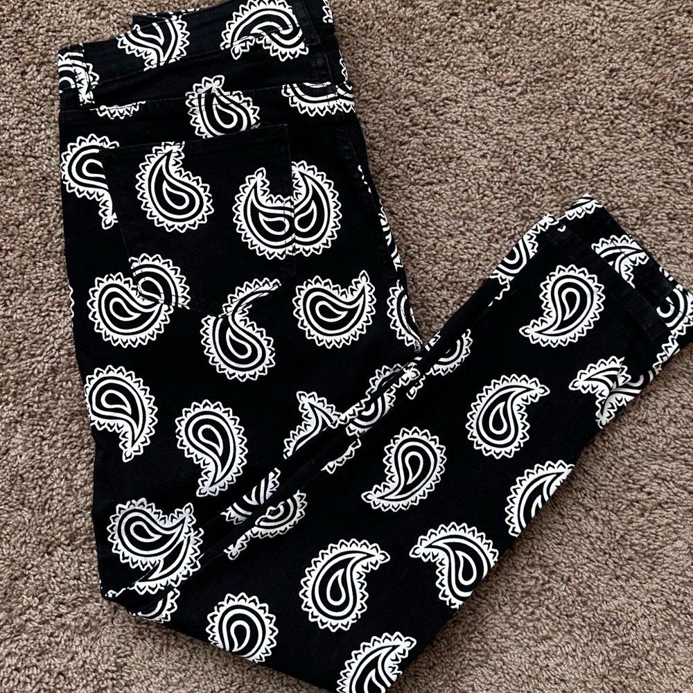 Men’s Paisley Print Jeans